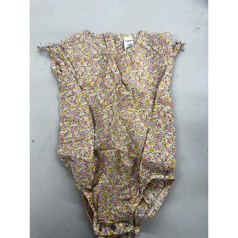 OshKosh Bgosh Baby Girl Floral Romper Pink Yellow Ditsy Print 18M 1P540010